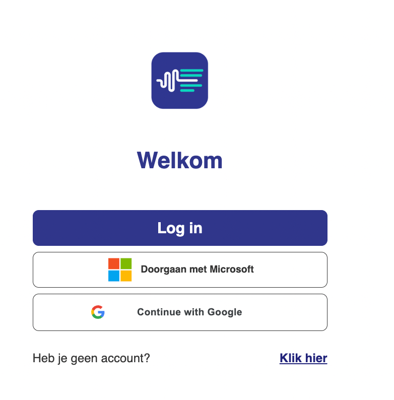 Inlogscherm