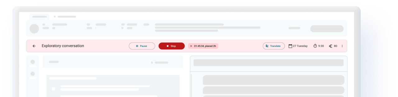 Mehrstündige Gespräche
